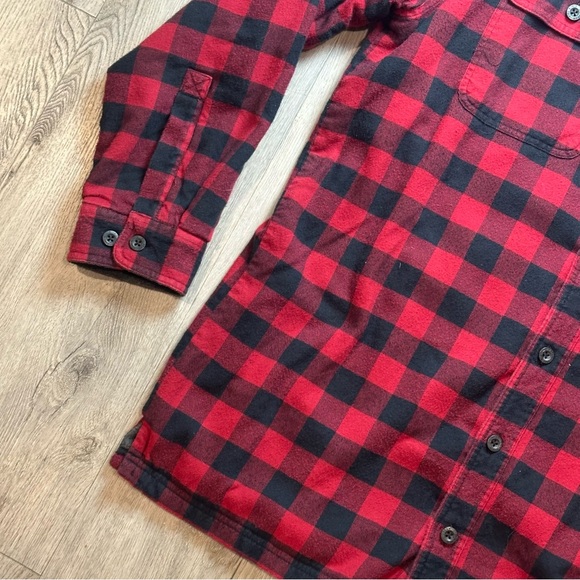 L.L.Bean Jacket Mens Large Tall Buffalo Plaid Flannel Fleece Lined Shacket - Picture 3 of 13